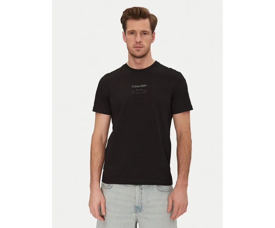 obrazek 1 Calvin Klein T-Shirt Editorial Logo K10K114172 Czarny Regular Fit