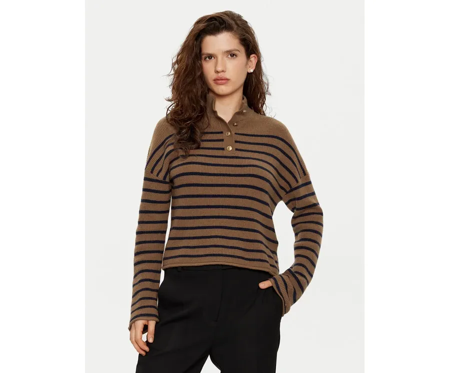 obrazek 1 Tommy Hilfiger Sweter WW0WW44981 Brązowy Relaxed Fit