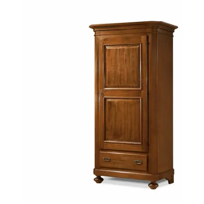 Zdjęcie Klasyczna szafa z 1 drzwiami, 1 szufladą, drążkiem na ubrania z Włoch - Zanini