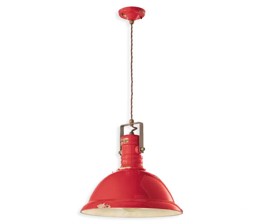 obrazek 6 Prestiżowa włoska duża lampa wisząca Industrial w stylu retro