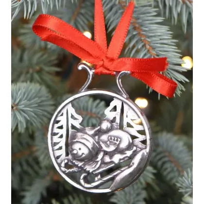 Zdjęcie Luksusowa zawieszka pewterowa na choinkę z Anglii