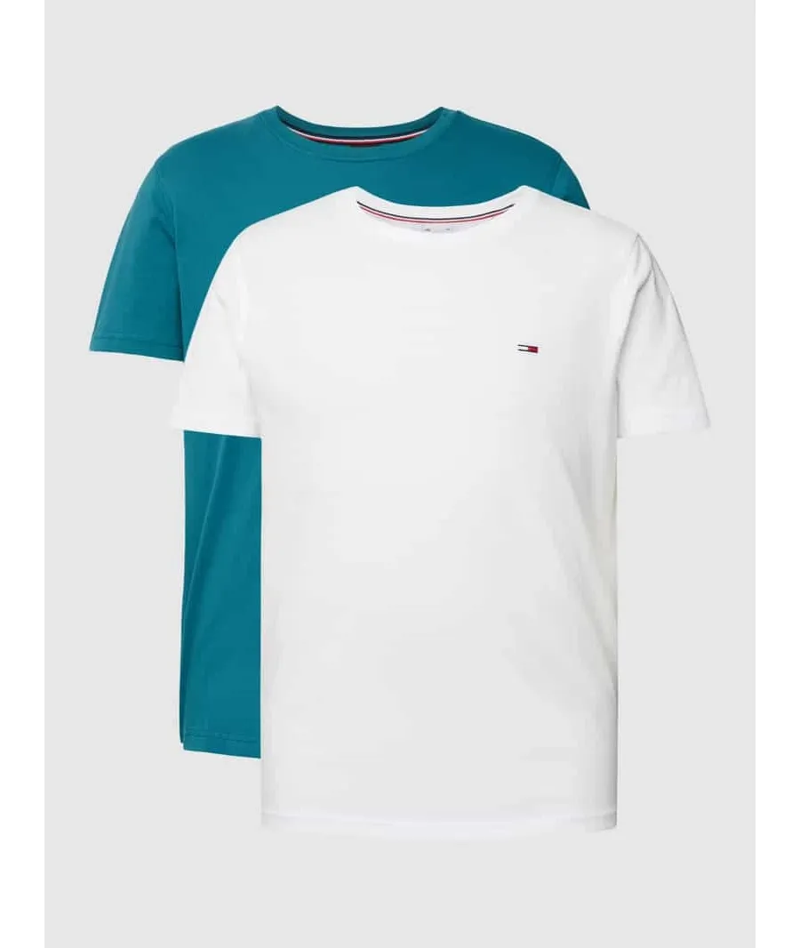 obrazek 1 T-shirt z wyhaftowanym logo w zestawie 2 szt.