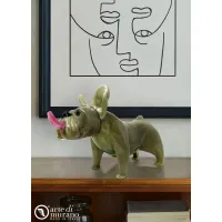 Zdjęcie Elegancka rzeźba bulldoga szkło Murano