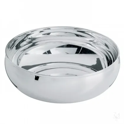 Picture Exclusive round smooth silver-plated bowl – Zaramella Argenti
