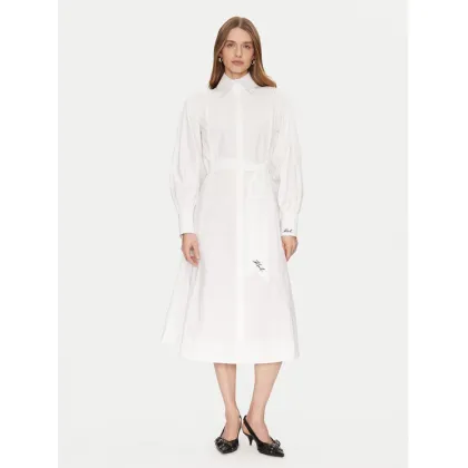 Zdjęcie KARL LAGERFELD Sukienka koszulowa A1W13018 Biały Regular Fit