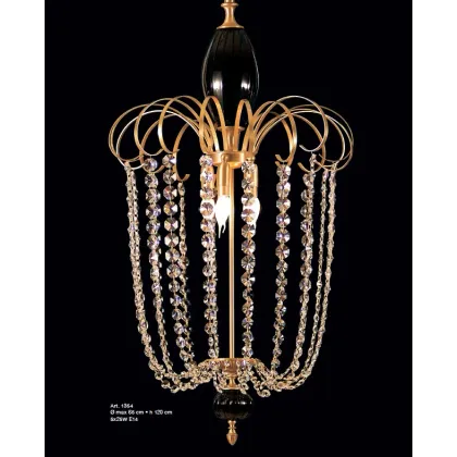 Zdjęcie Stylowy kryształowy żyrandol o wyszukanym wzornictwie - Il Paralume Marina