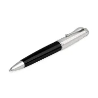 Zdjęcie Memoria Pinstripe Black Resin Ballpoint Pen Montegrappa