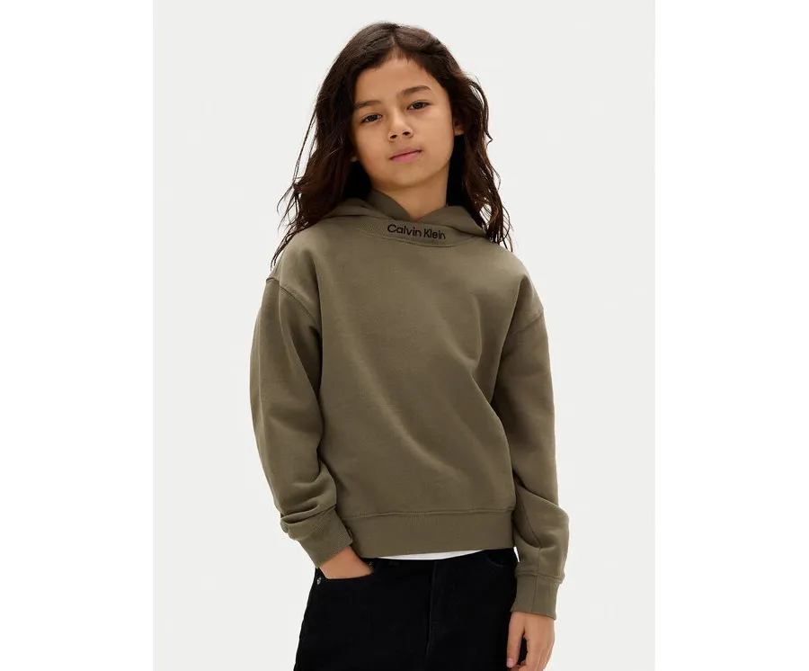 obrazek 1 Calvin Klein Jeans Bluza Embro Logo IB0IB02525 M Zielony Relaxed Fit