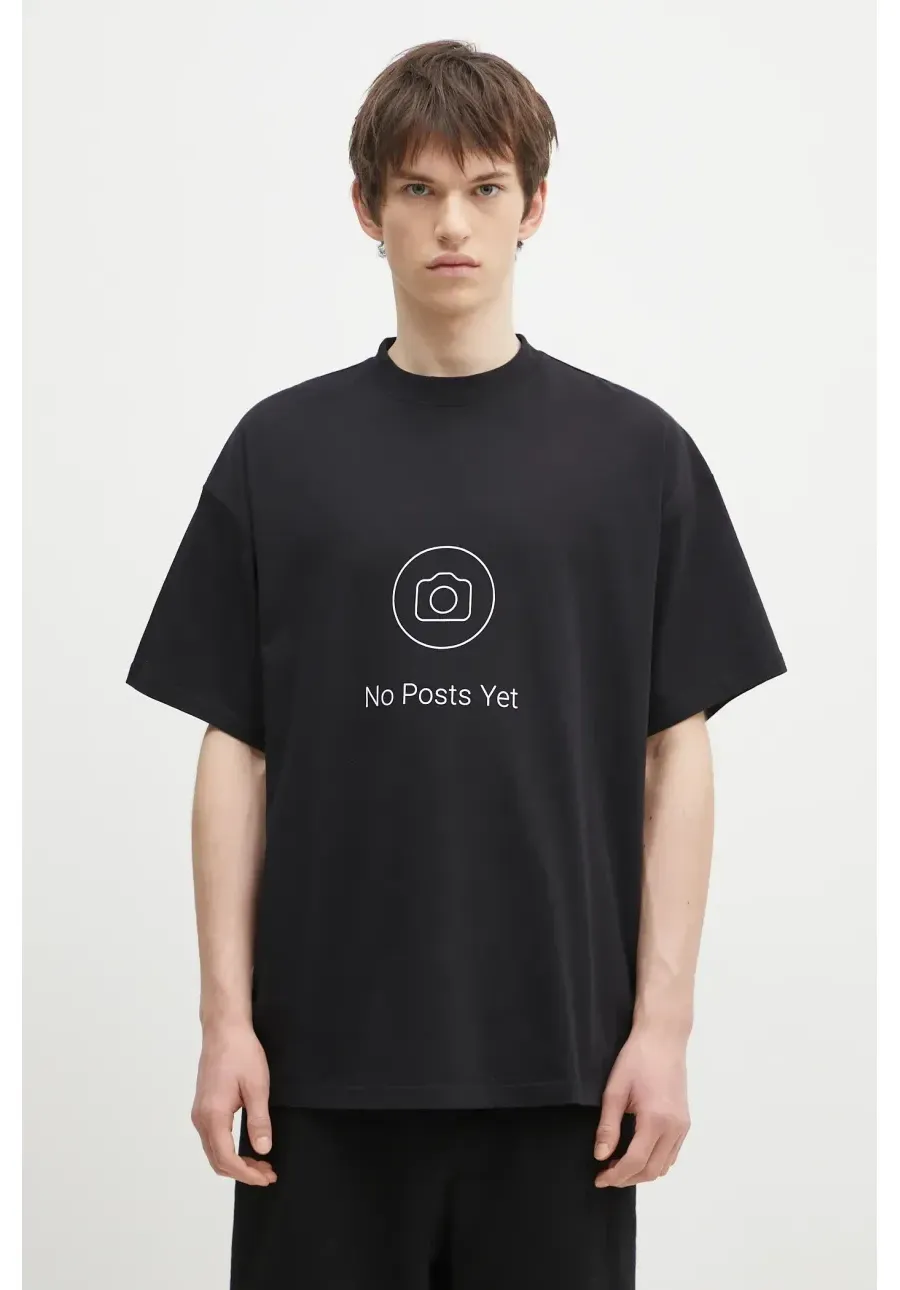 obrazek 1 VETEMENTS t-shirt bawełniany No Posts Regular kolor czarny z nadrukiem UA66TR730B