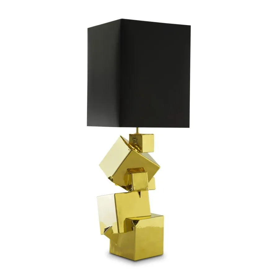 obrazek 1 Lampa ceramiczna z pirytu H.47xL.22xP.22 cm