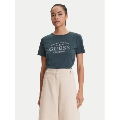 Zdjęcie Guess T-Shirt V5YI13 J1314 Zielony Regular Fit