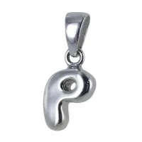 Picture Pendant - Letter P made of white gold