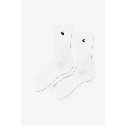 Zdjęcie Carhartt WIP skarpetki Madison Pack Socks 2-pack kolor biały I030923-BLACK/WHIT