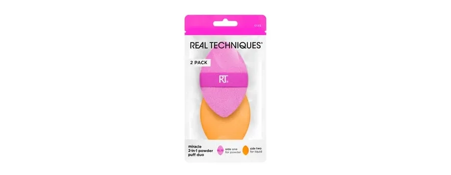 obrazek 1 Real Techniques Miracle Powder Puff Duo Gąbka do makijażu 1 szt.