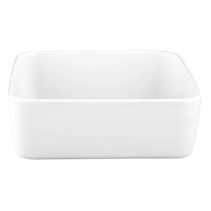 Zdjęcie Luksusowa biała kwadratowa miska z porcelany 23x23x8 cm z Niemiec - Seltmann Weiden