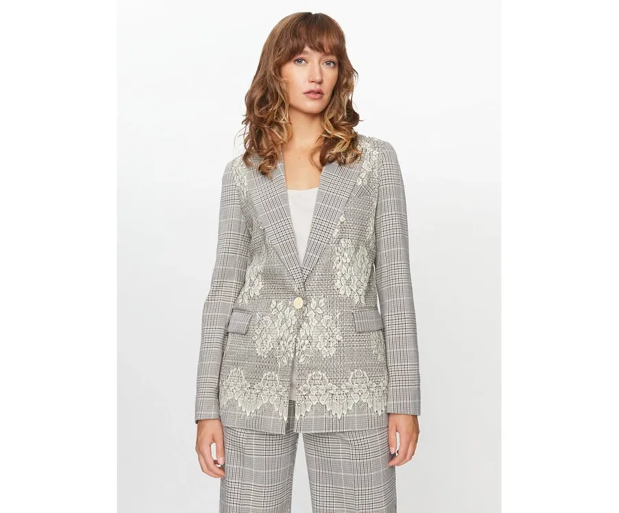 obrazek 1 TWINSET Marynarka 232TP2635 Szary Regular Fit