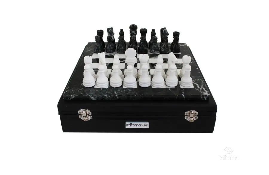 obrazek 2 Luksusowy komplet szachowy z marmuru na upominek