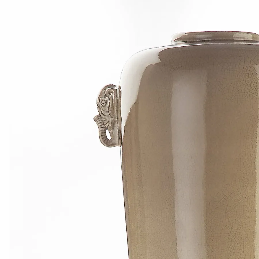 obrazek 2 Wysoki wazon z głowami słoni H.94xL.43xD.Int.11 cm