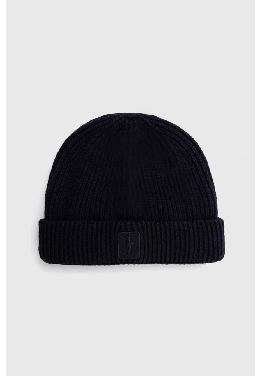 obrazek 1 Neil Barett czapka z domieszką kaszmiru FISHERMAN BEANIE kolor granatowy  PBCP335.V9505.466