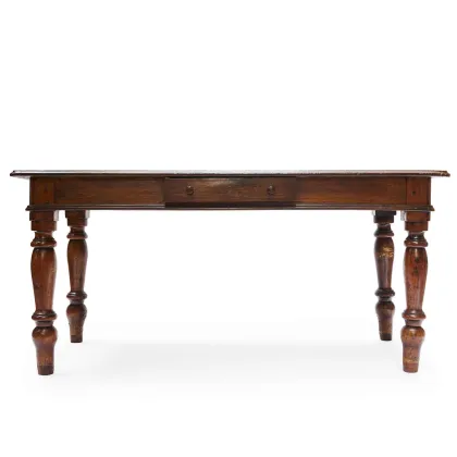 Zdjęcie Włoski stół XIX-wieczny Ludwika Filipa z litego drewna do jadalni