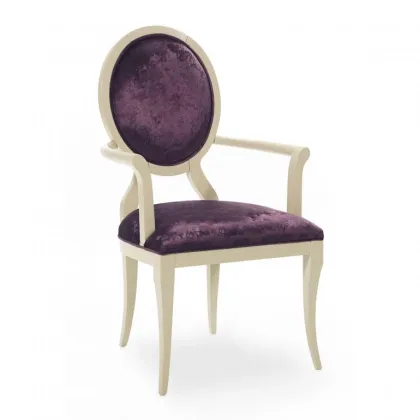 Zdjęcie Mały fotel w stylu art deco w kolorze purpurowym - Sevensedie