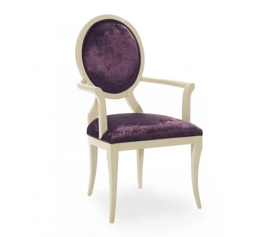 obrazek 1 Mały fotel w stylu art deco w kolorze purpurowym - Sevensedie