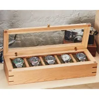 Picture Analog Shift Wood Flatiron II wooden case for 5 watches