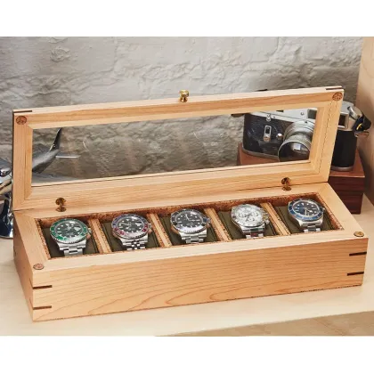 Zdjęcie Drewniane etui Analog Shift Wood Flatiron II na 5 zegarków