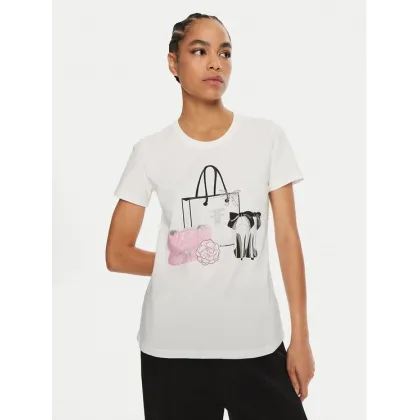 Zdjęcie Fracomina T-Shirt FR24WT3004J40108 Biały Regular Fit