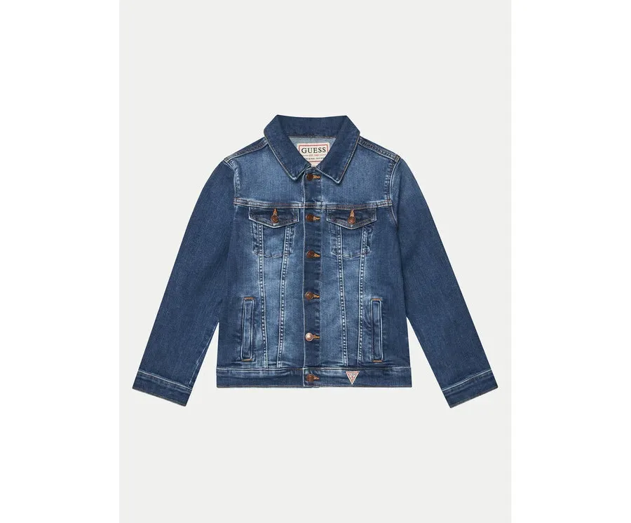 obrazek 1 Guess Kurtka jeansowa L4RL07 D4GV0 Niebieski Regular Fit