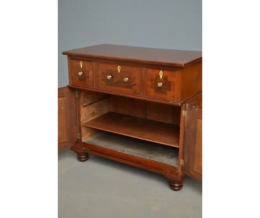 obrazek 6 Niezwykły regencyjny, mahoniowy kredens / komoda z 1820 roku - antyk