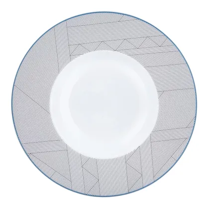 Zdjęcie Porcelanowy talerz do zupy Orquestra z geometrycznym wzorem linii - Vista Alegre