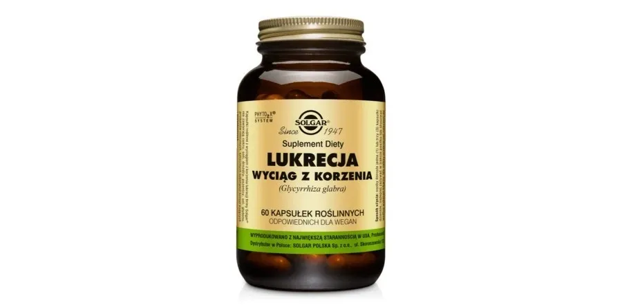 obrazek 1 Solgar Lukrecja wyciąg z korzenia kapsułki