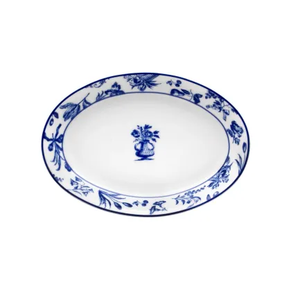 Zdjęcie Porcelanowy talerz na oliwki Chintz Azul z błękitnym roślinnym motywem - Vista Alegre