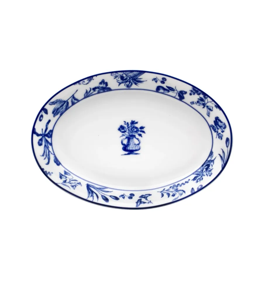 obrazek 1 Porcelanowy talerz na oliwki Chintz Azul z błękitnym roślinnym motywem - Vista Alegre