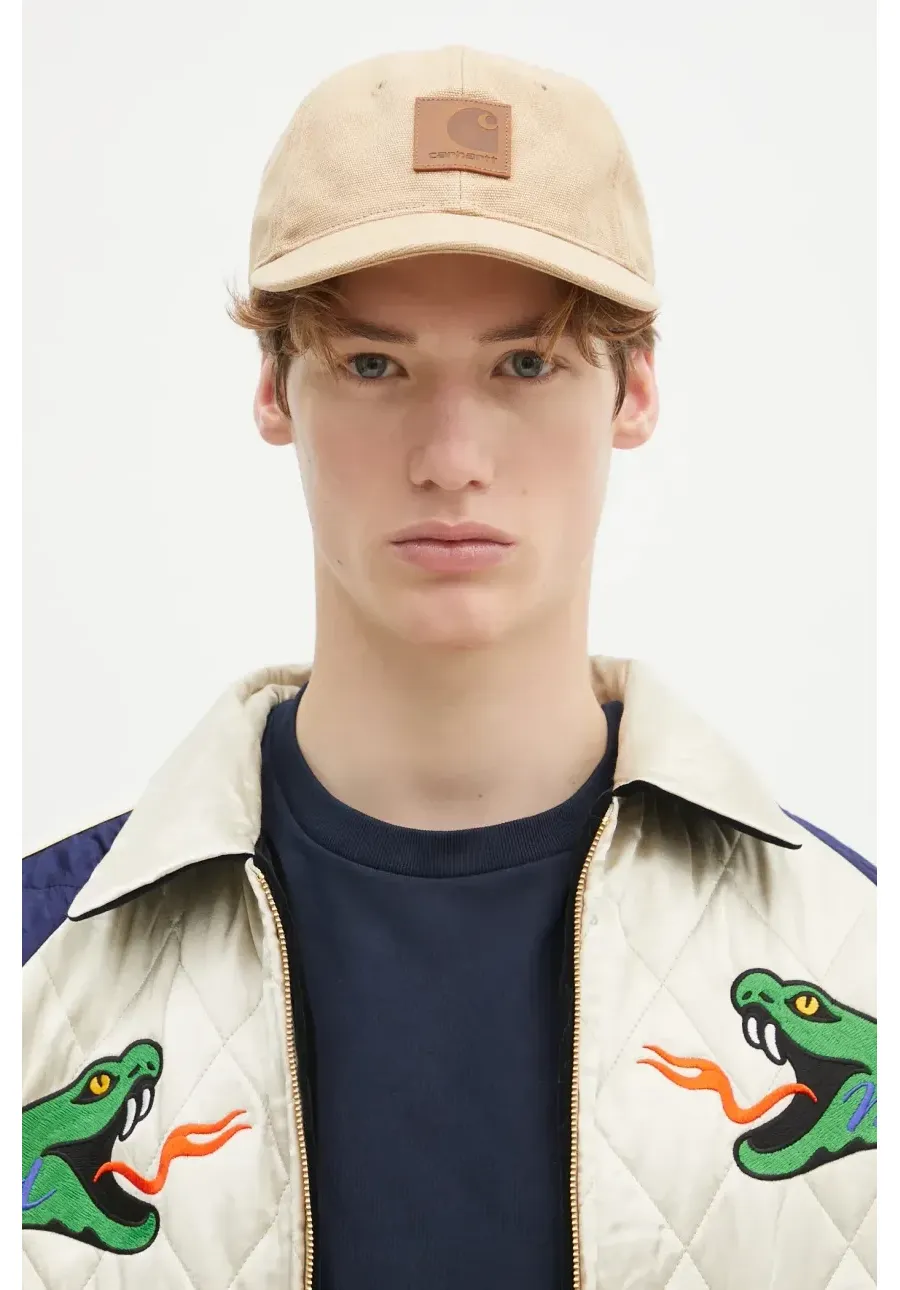 obrazek 1 Carhartt WIP czapka z daszkiem Canvas Cap kolor beżowy gładka I034347.0IDXX