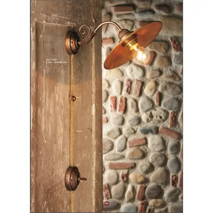 Zdjęcie Pojedyncza stylowa lampa ścienna w stylu rustykalnym - Il Paralume Marina