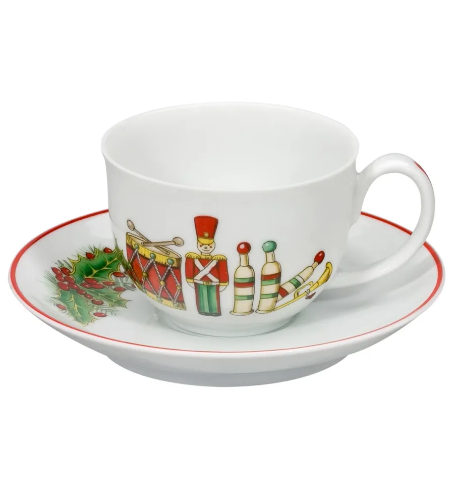 obrazek 6 Porcelanowy zestaw 6 filiżanek do kawy ze spodkami ze świątecznej kolekcji Christmas Magic - Vista Alegre