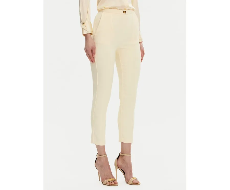 obrazek 1 Elisabetta Franchi Spodnie materiałowe PA-076-51E2 Żółty Regular Fit