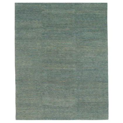 Zdjęcie Dywan z wełny i jedwabiu w morskim odcieniu