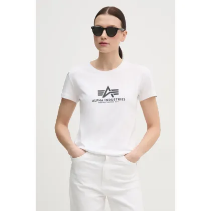 Zdjęcie Alpha Industries t-shirt bawełniany kolor biały 196051.09-BIALY