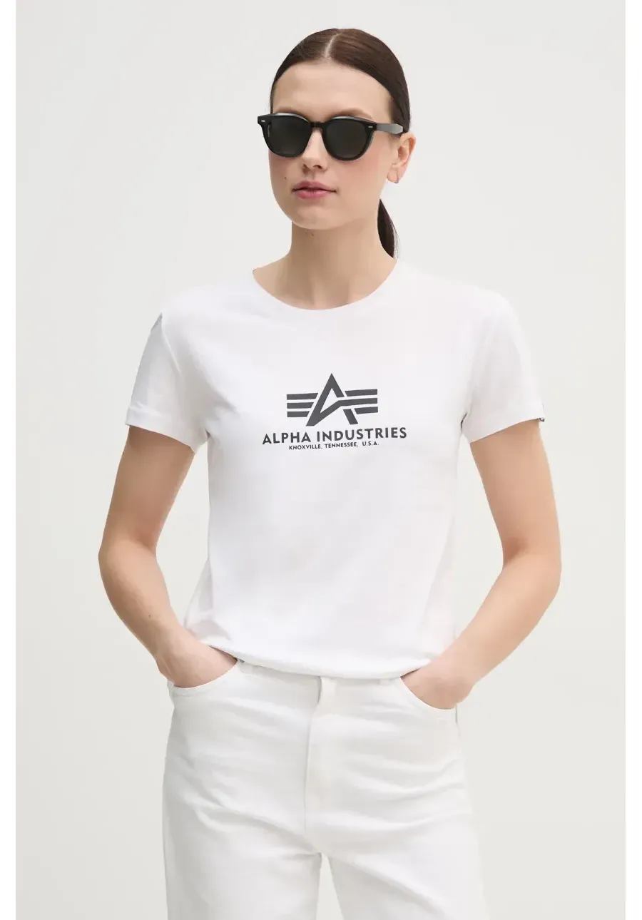 obrazek 1 Alpha Industries t-shirt bawełniany kolor biały 196051.09-BIALY