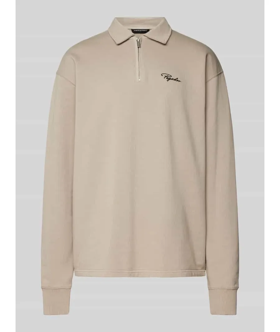 obrazek 1 Koszulka polo o kroju oversized z wyhaftowanym logo model ‘SIGNAR TERRY’