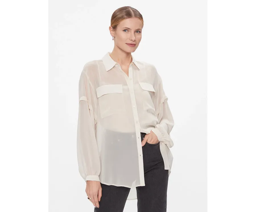 obrazek 1 DKNY Koszula P3KMGV44 Beżowy Relaxed Fit