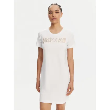 Zdjęcie Just Cavalli Sukienka codzienna 78PAOE15 Biały Regular Fit