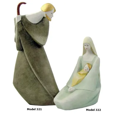 Zdjęcie Święty Józef i Maryja z dzieciątkiem Jezus - porcelanowe figurki do apartamentu
