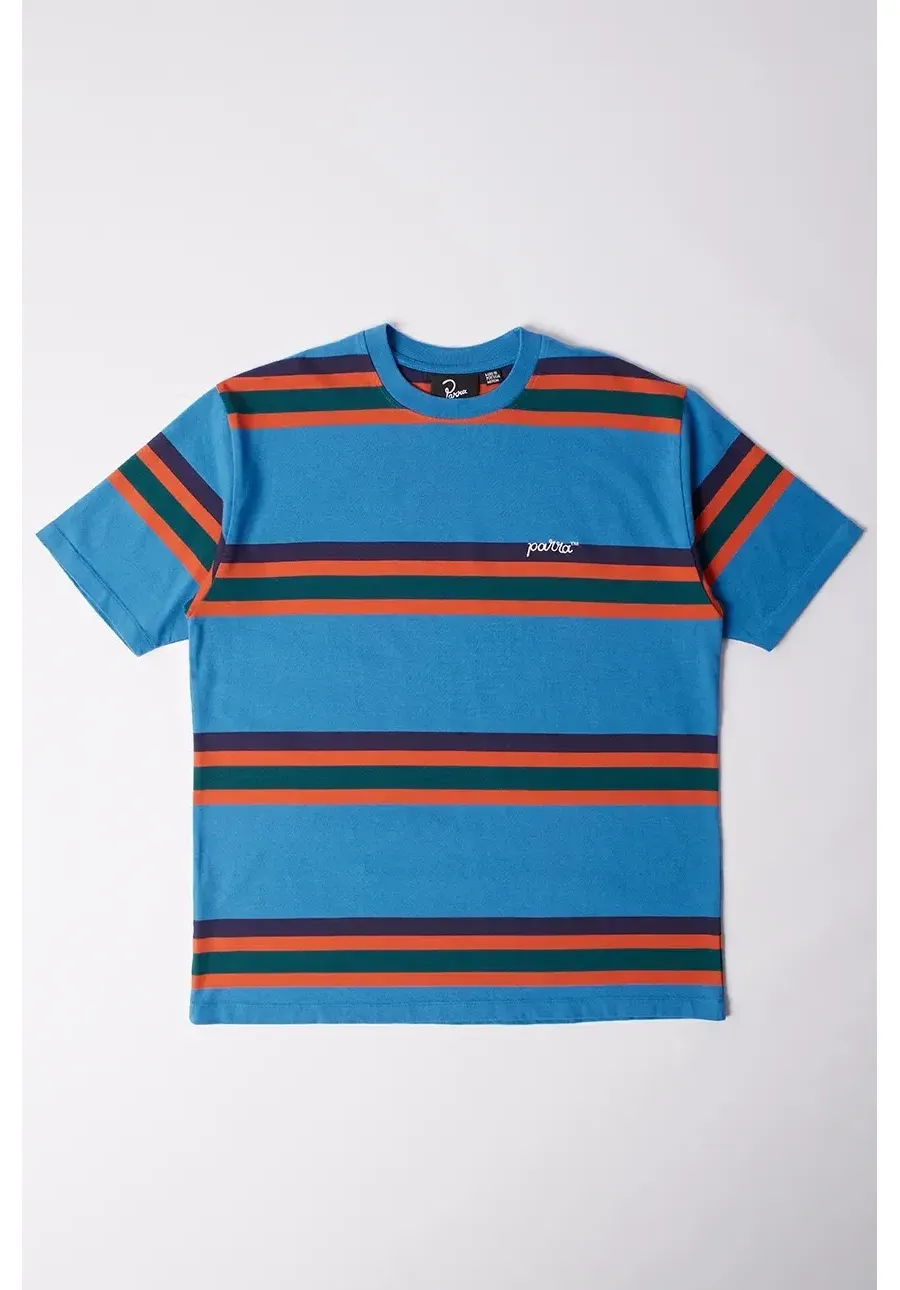 obrazek 1 by Parra t-shirt bawełniany Script striped męski kolor niebieski wzorzysty 53210