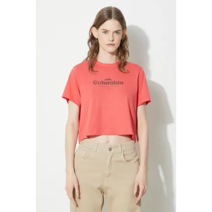 Zdjęcie Columbia t-shirt bawełniany North Cascades kolor czerwony 1930051