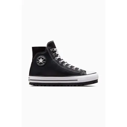 Zdjęcie Converse trapery skórzane Chuck Taylor All Star City Trek kolor czarny A04480C
