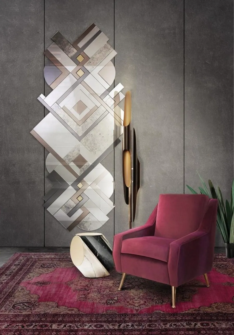 obrazek 2 Designerskie lustro na ścianę Art Deco